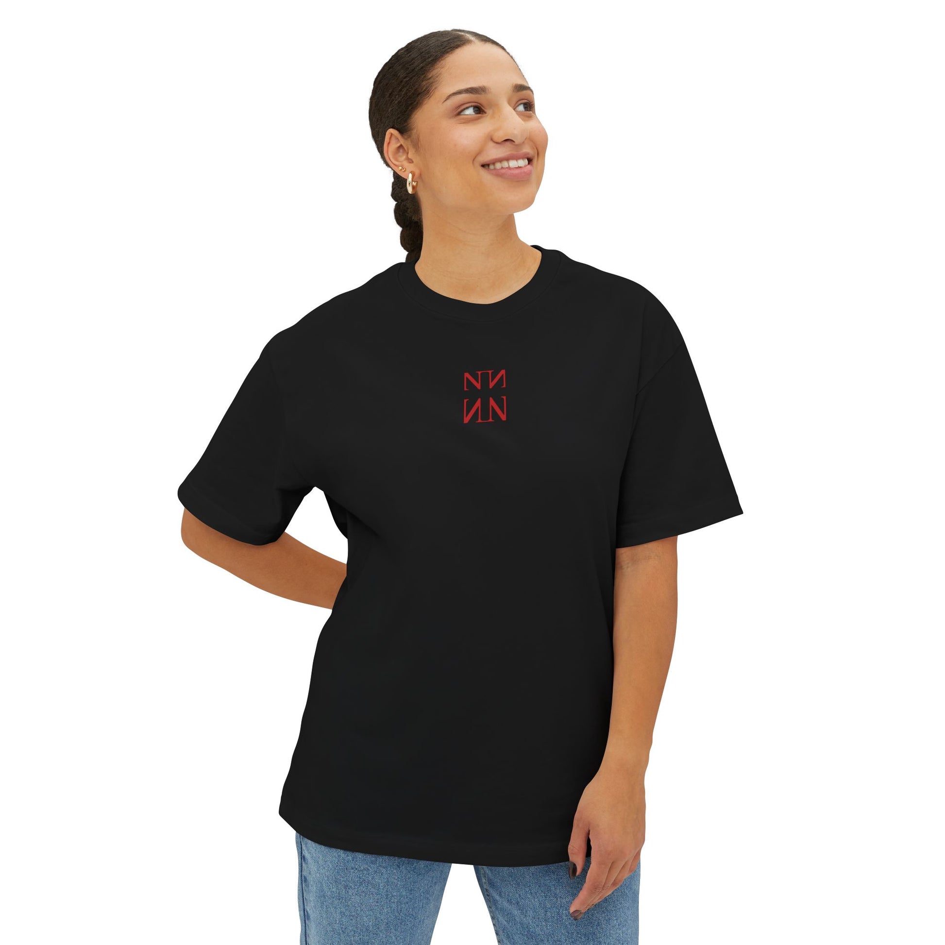 Unisex Oversized Boxy Shirt, Dracula.-Red colection