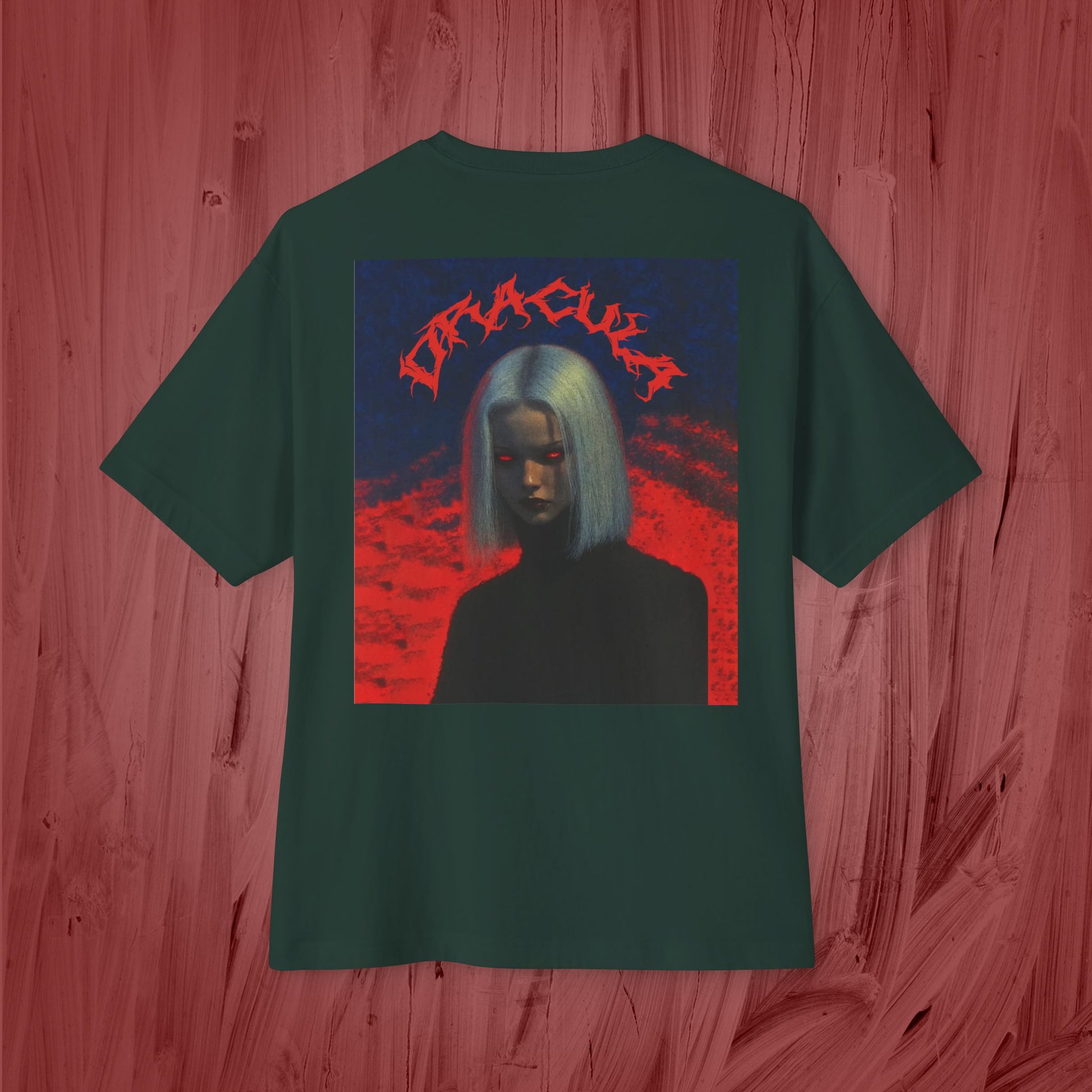Unisex Oversized Boxy Shirt, Dracula.-Red colection