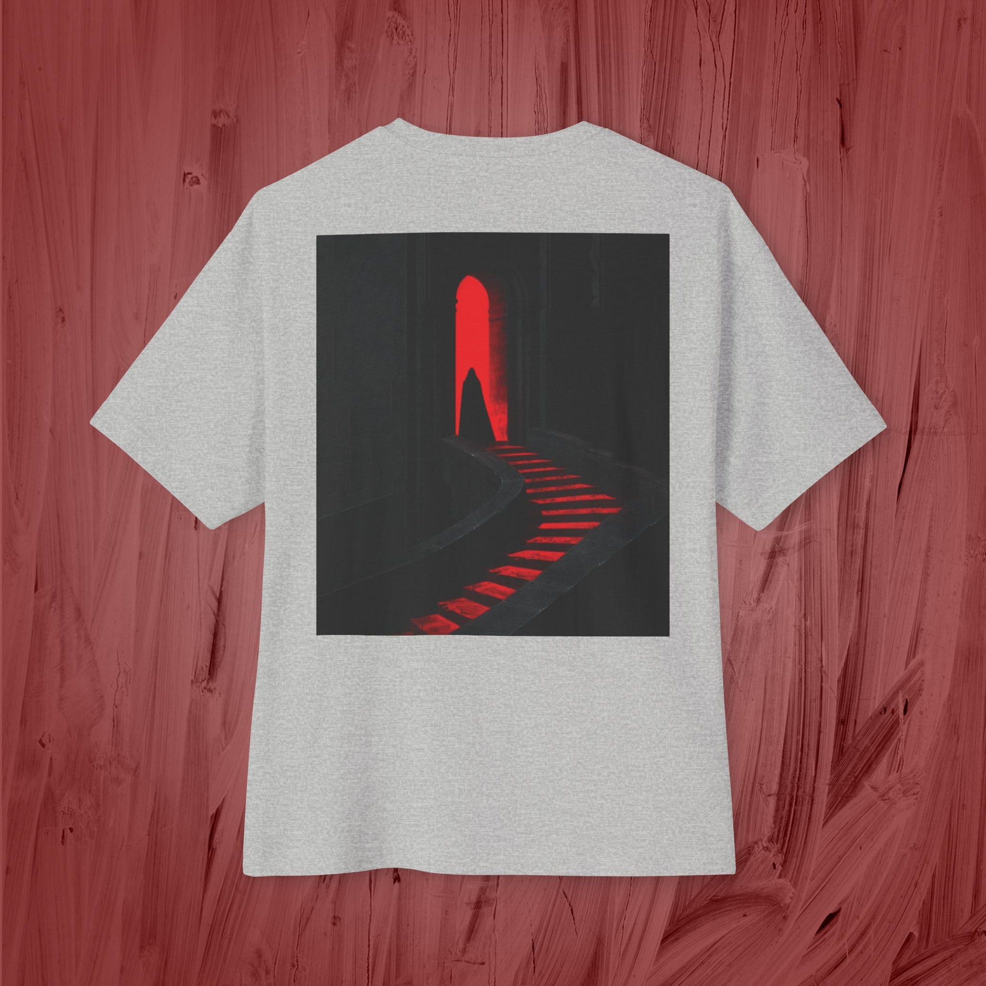 T shirt over sized - ladder to the underworld.- red colection
