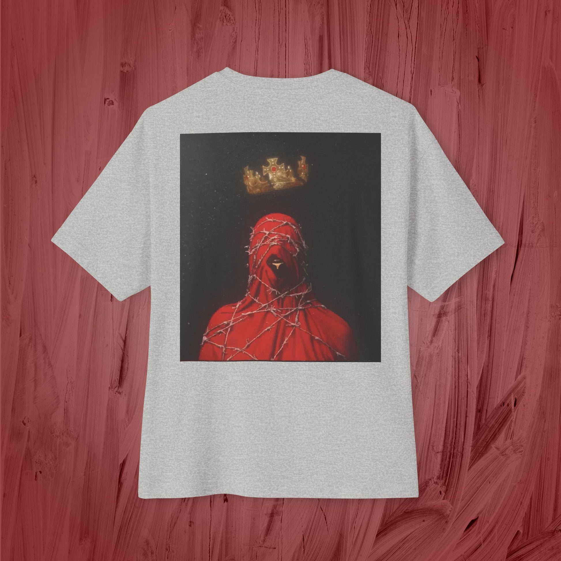 Artistic Unisex Oversized Boxy Tee - Casual Fashion, Graphic Tee, Statement Top, Trendy Clothing, Unique Gift Idea
