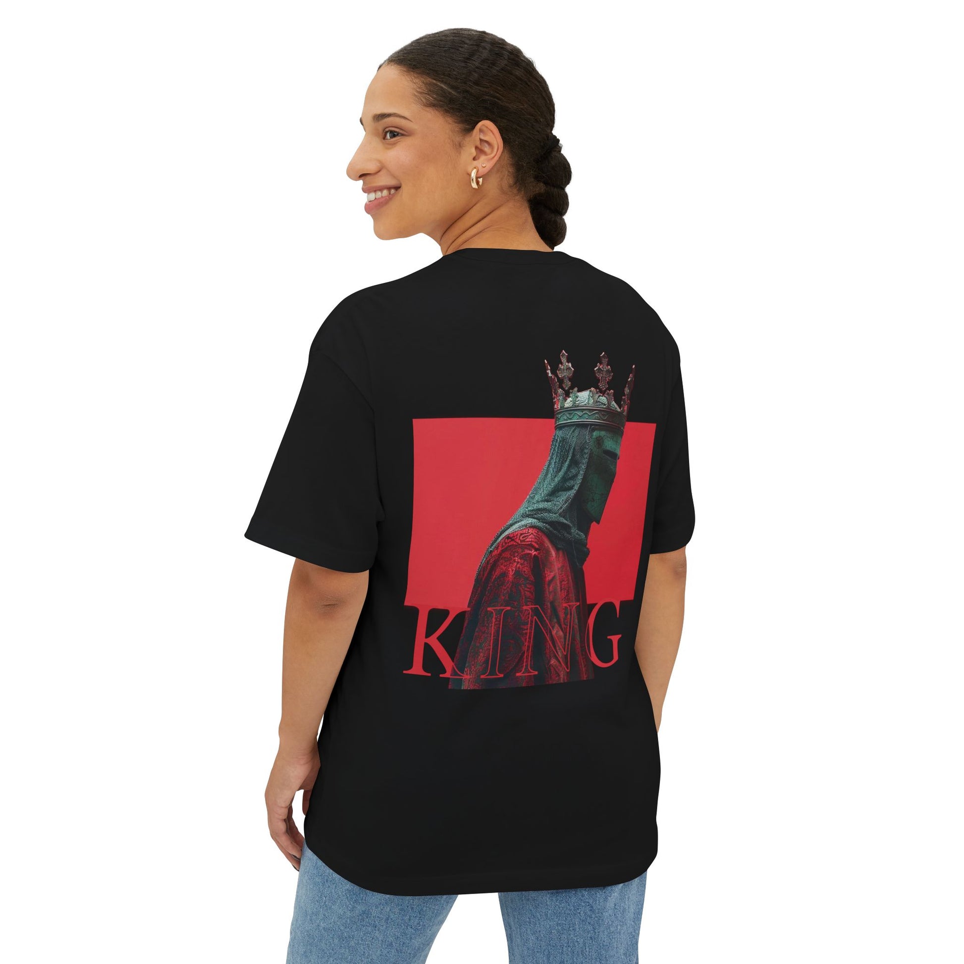 Unisex Oversized Boxy Tee - king red collection
