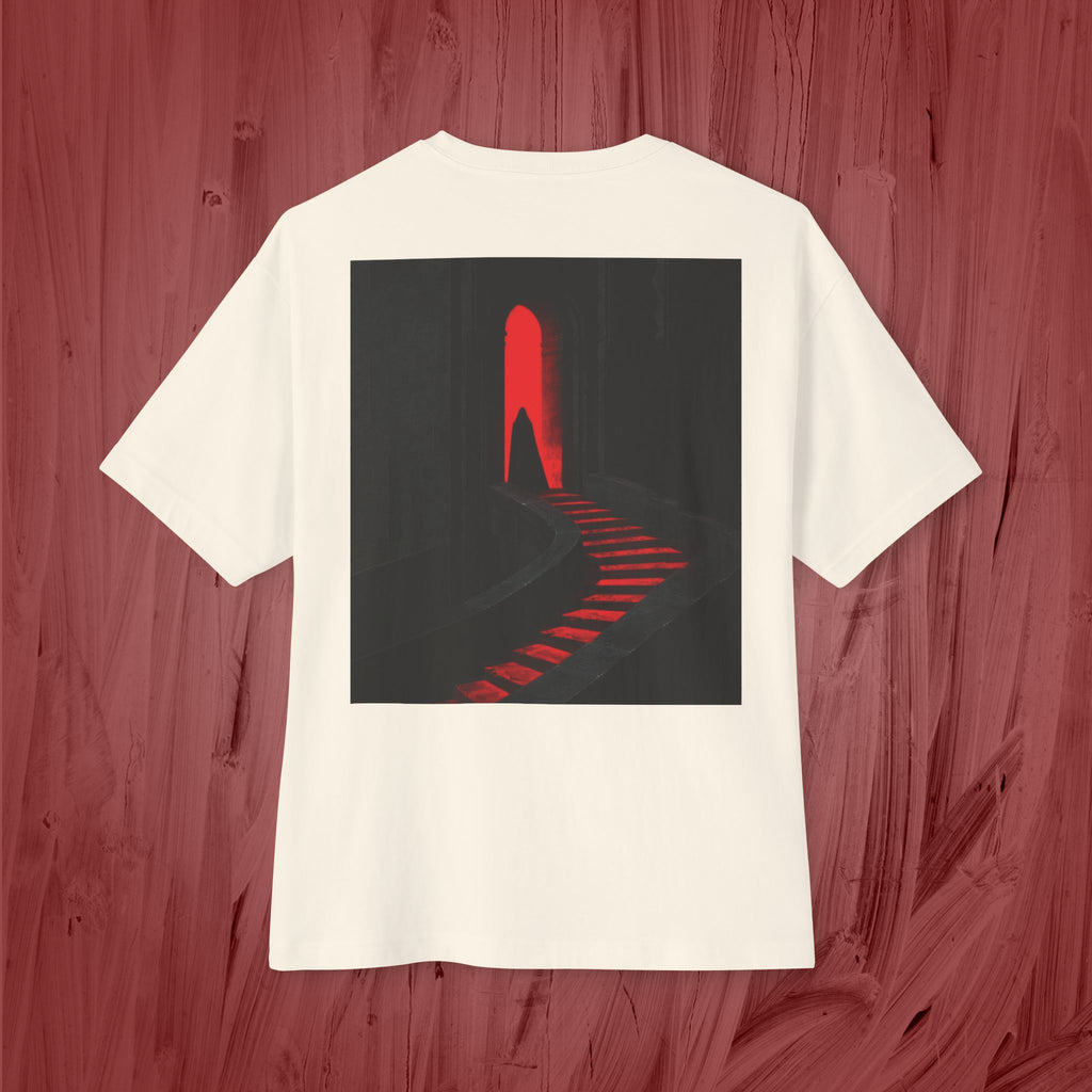 T shirt over sized - ladder to the underworld.- red colection