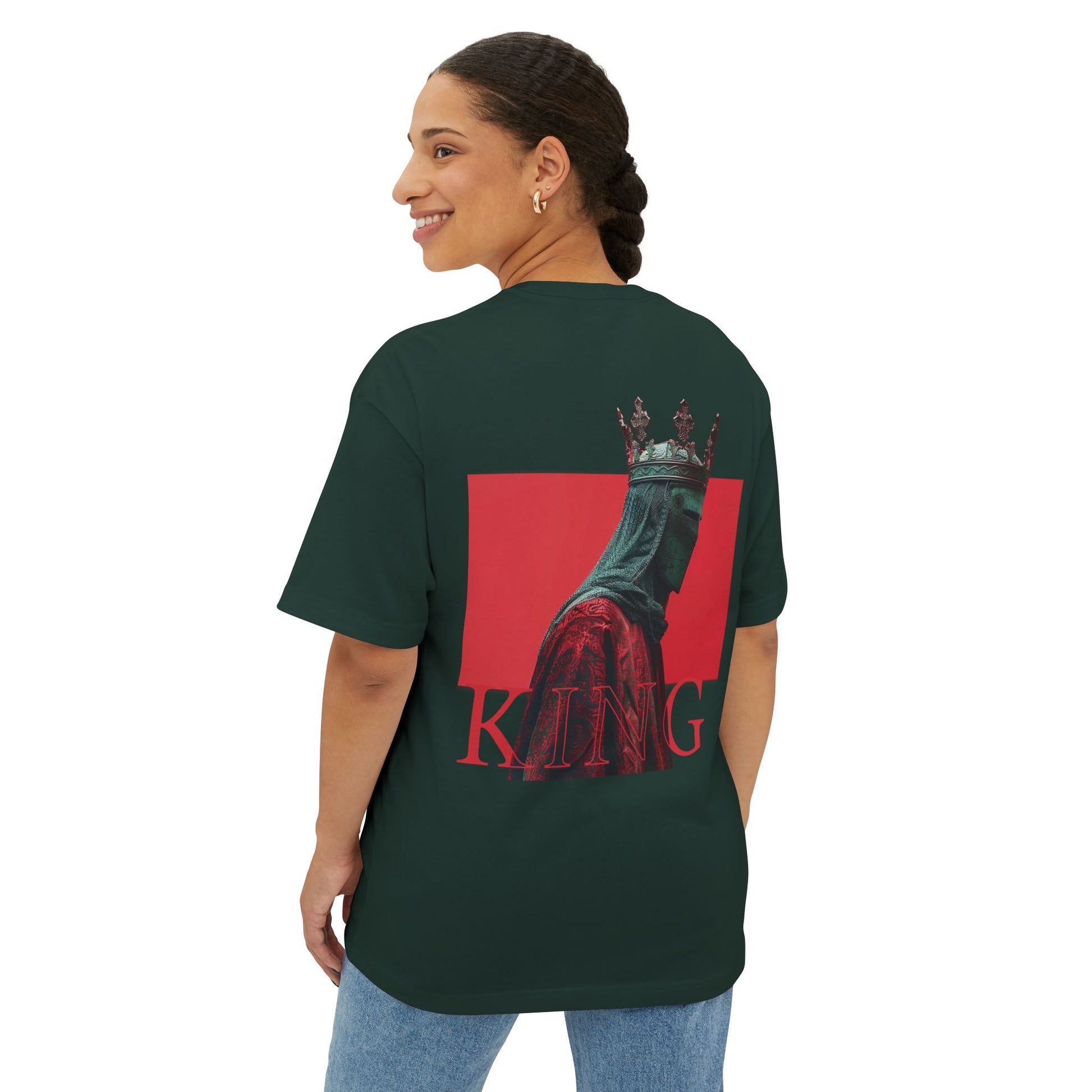 Unisex Oversized Boxy Tee - king red collection
