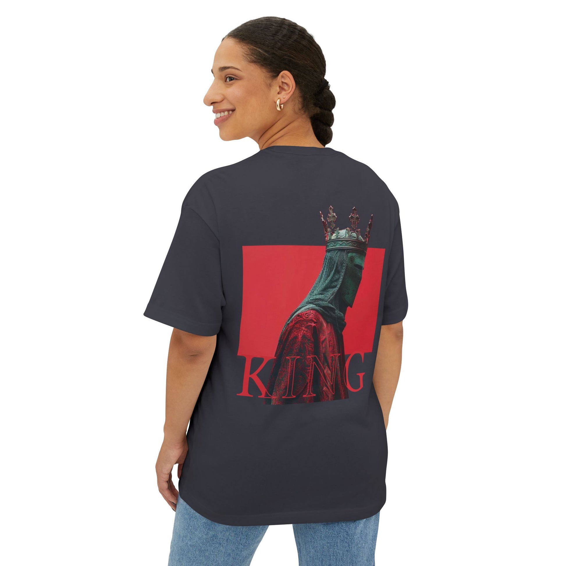 Unisex Oversized Boxy Tee - king red collection