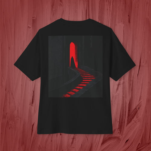 T shirt over sized - ladder to the underworld.- red colection