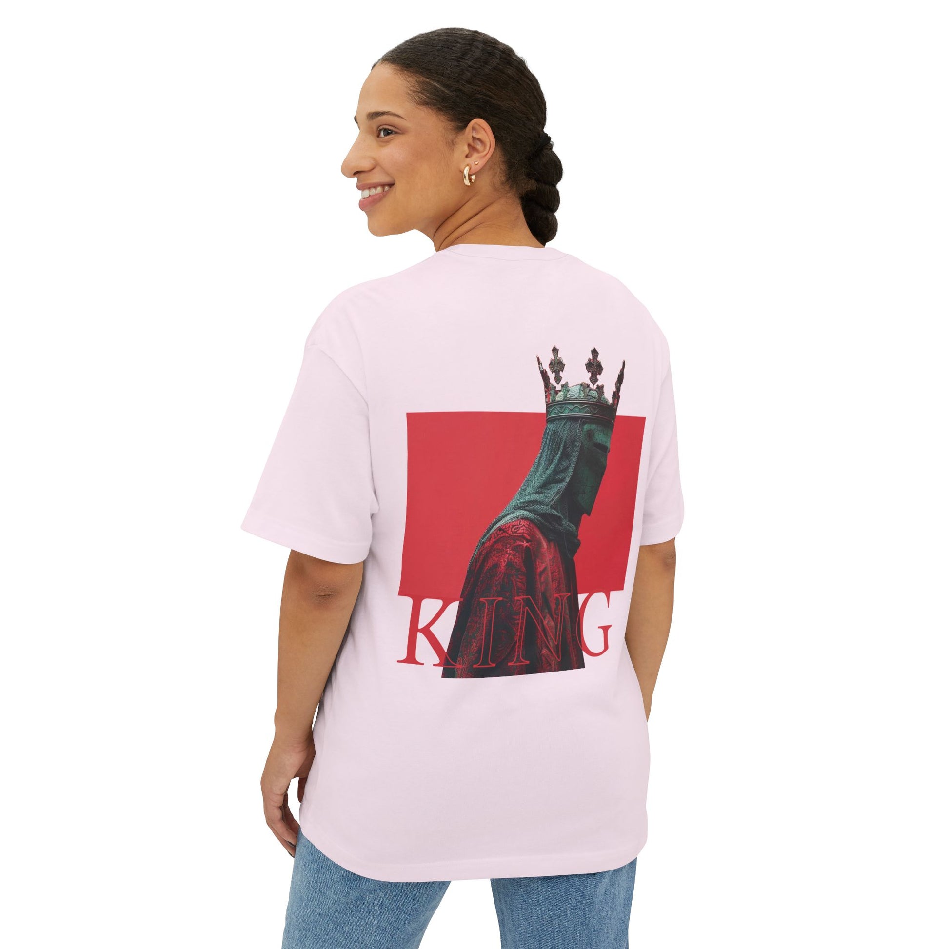 Unisex Oversized Boxy Tee - king red collection