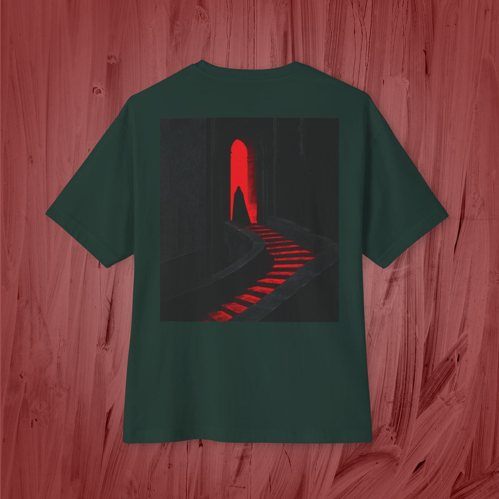 T shirt over sized - ladder to the underworld.- red colection