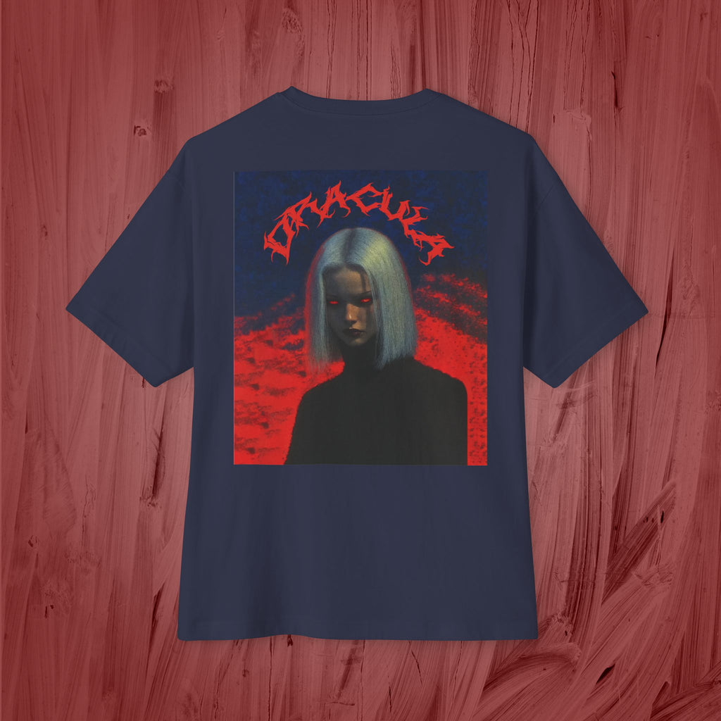 Unisex Oversized Boxy Shirt, Dracula.-Red colection