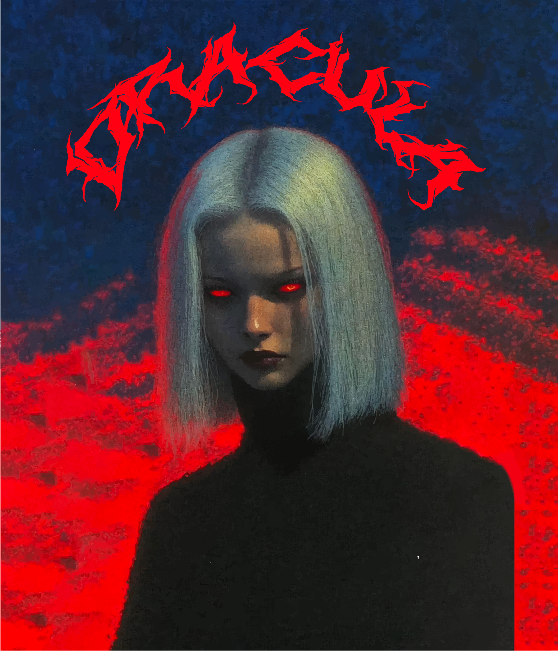 Unisex Oversized Boxy Shirt, Dracula.-Red colection