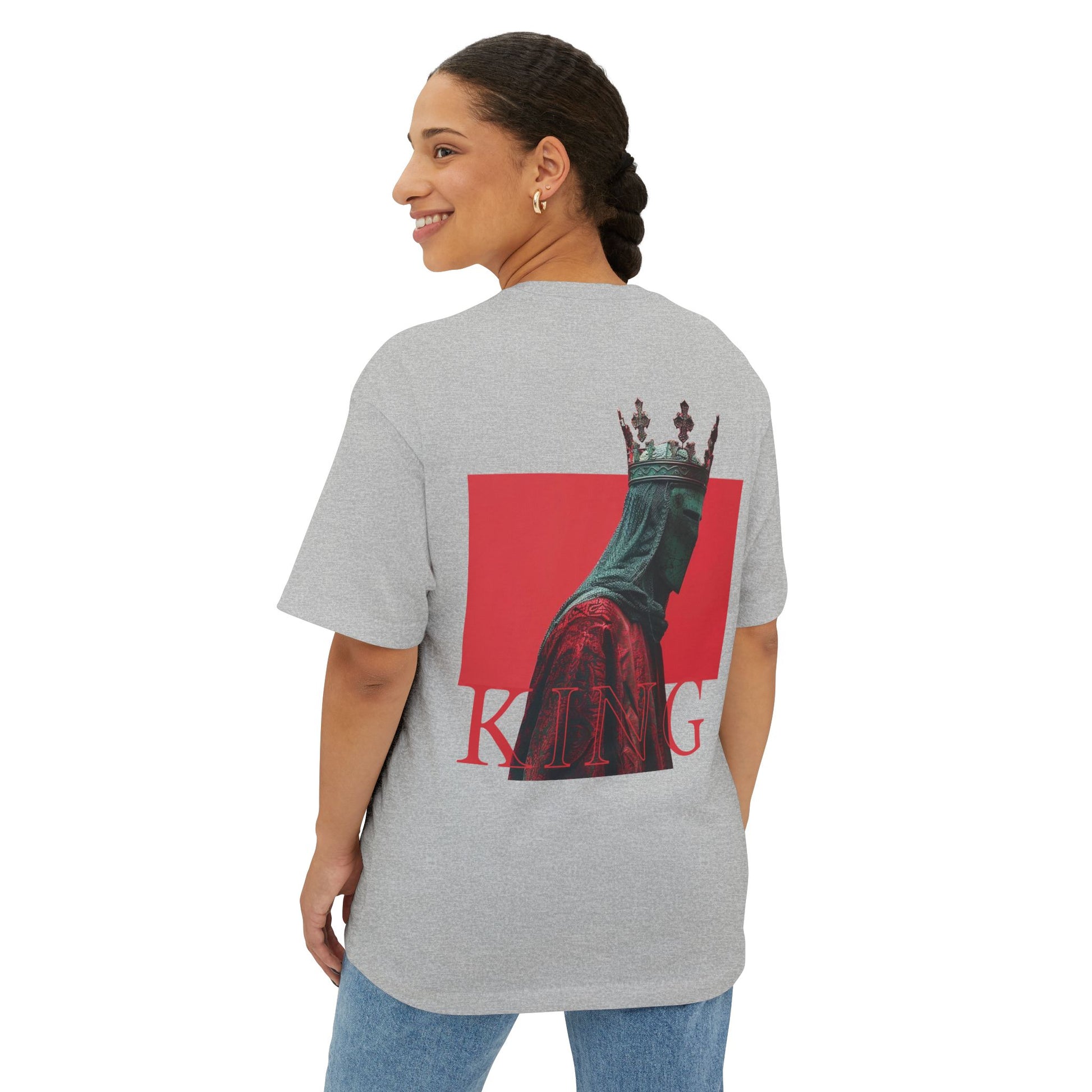 Unisex Oversized Boxy Tee - king red collection