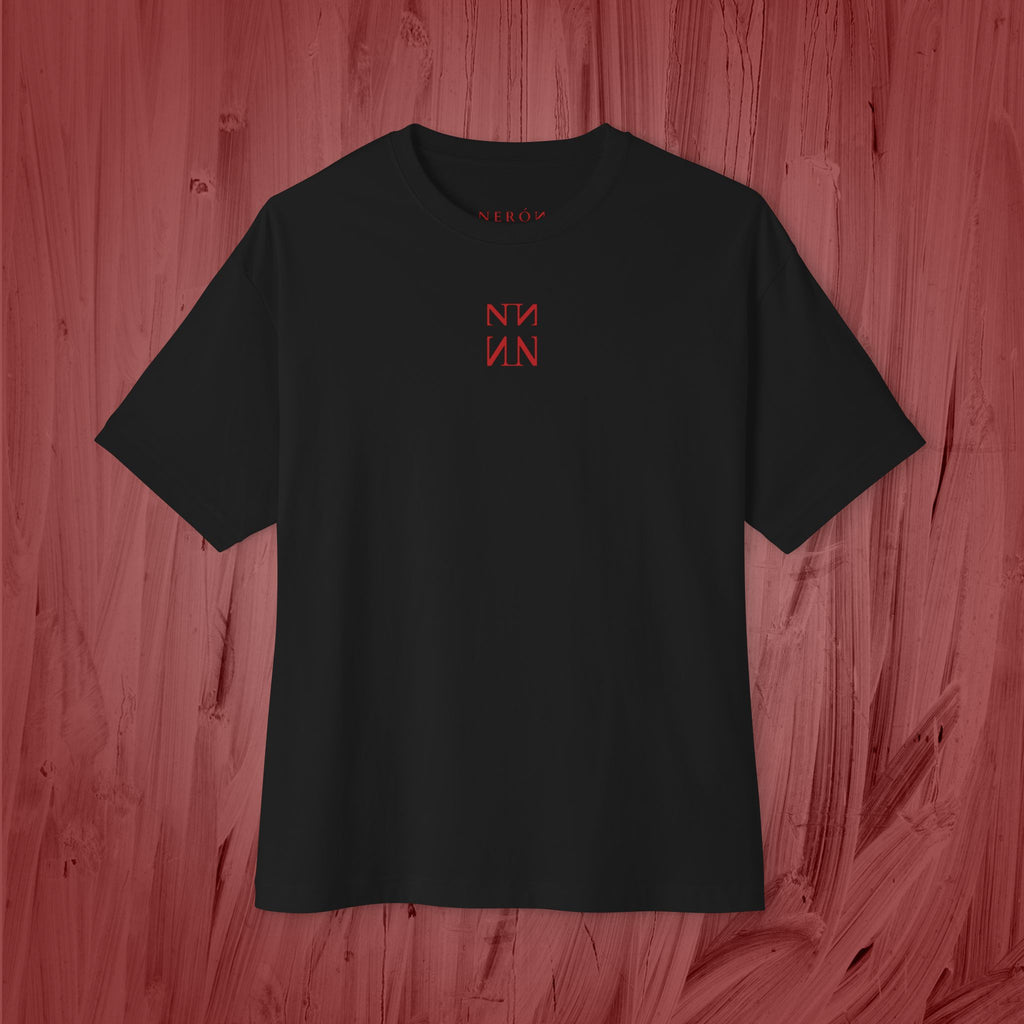 T shirt over sized - ladder to the underworld.- red colection