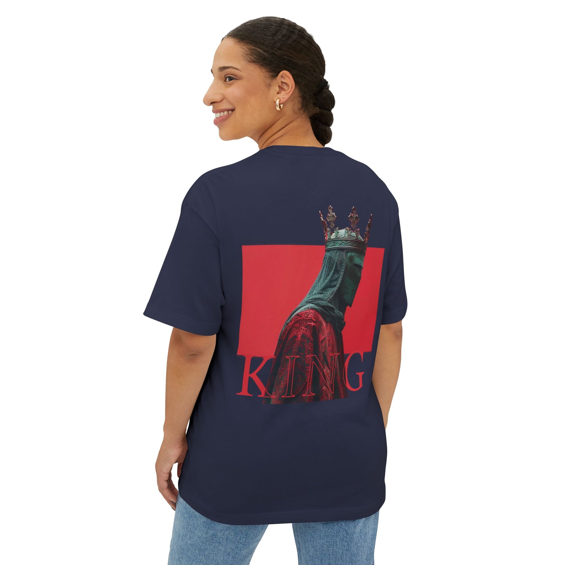 Unisex Oversized Boxy Tee - king red collection