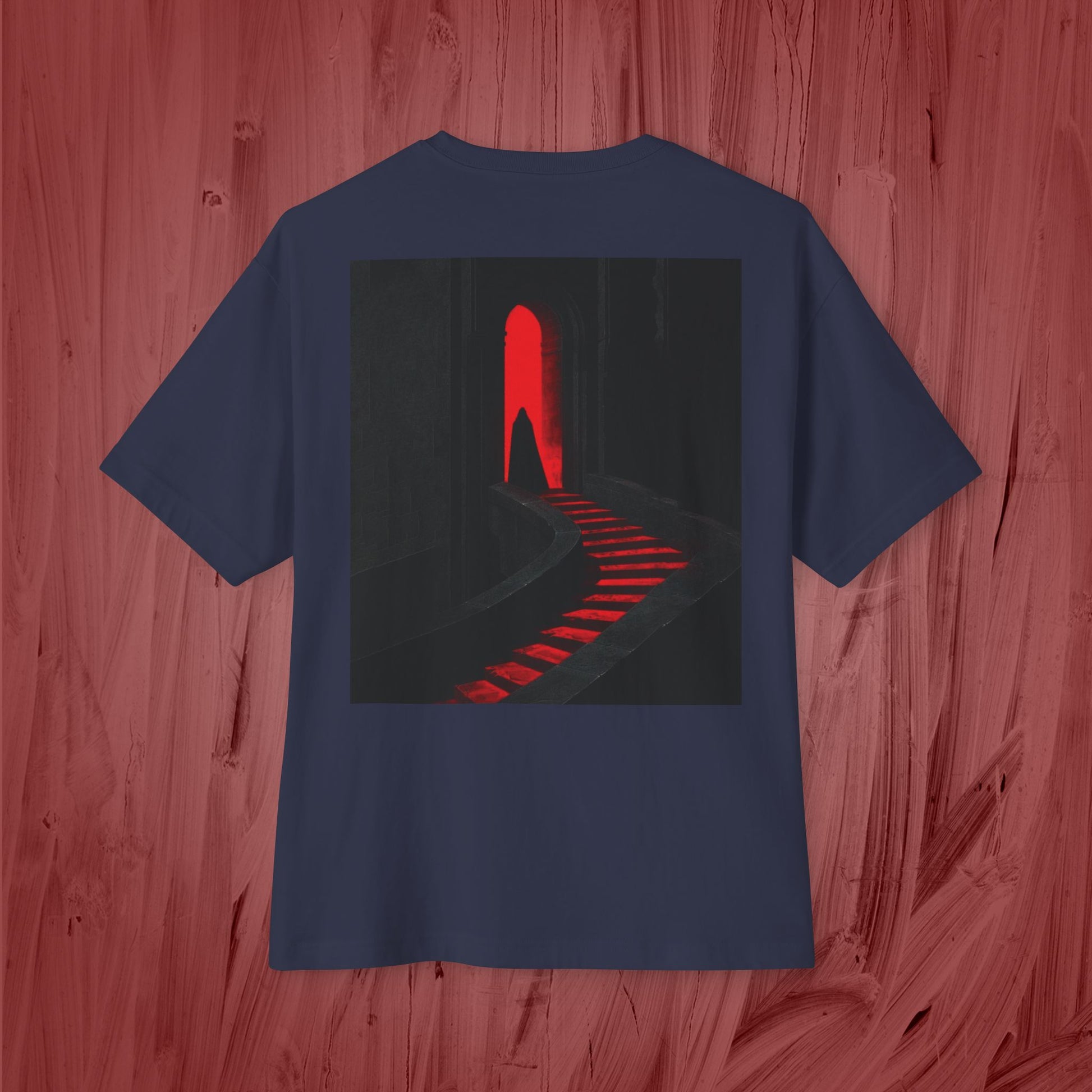 T shirt over sized - ladder to the underworld.- red colection
